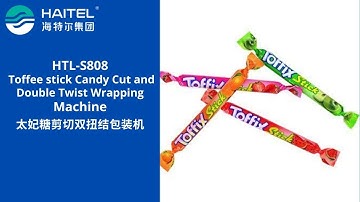 Fully automatic toffee stick  soft candy cut fold wrap machine double twist wrapping machine