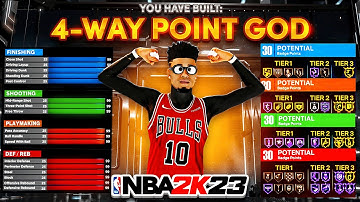 *NEW* "4-WAY POINT GOD" BUILD IS THE BEST BUILD IN NBA2K23! GAMEBREAKING BEST BUILD IN NBA2K23!
