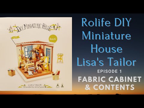 Rolife DIY Miniature House Lisa&rsquo;s Tailor Episode 1 Fabric Cabinet and Contents