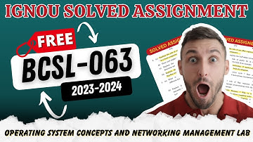 BCSL-063 Solved Assignment 2023-24 | IGNOU BCA Free Assignment Solution SEM 6 BCSL63 | By ISM