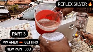 Painting VW Ameo  in reflex silver shade || Part 3 || @Nakul Khanna- Whatsoever