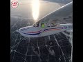 Приземление самолёта на лёд озера Байкал