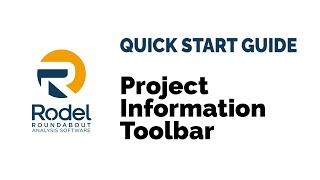 Rodel Quick Start Guide, Part 2: Project Information Toolbar