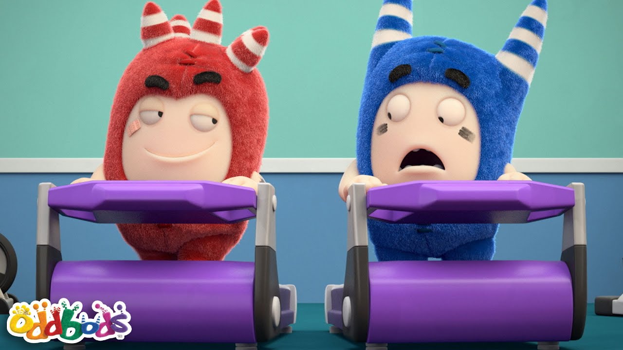 Faire fonctionner le tapis roulant | 20 Mins de Oddbods Français | Dessin Animé en Français