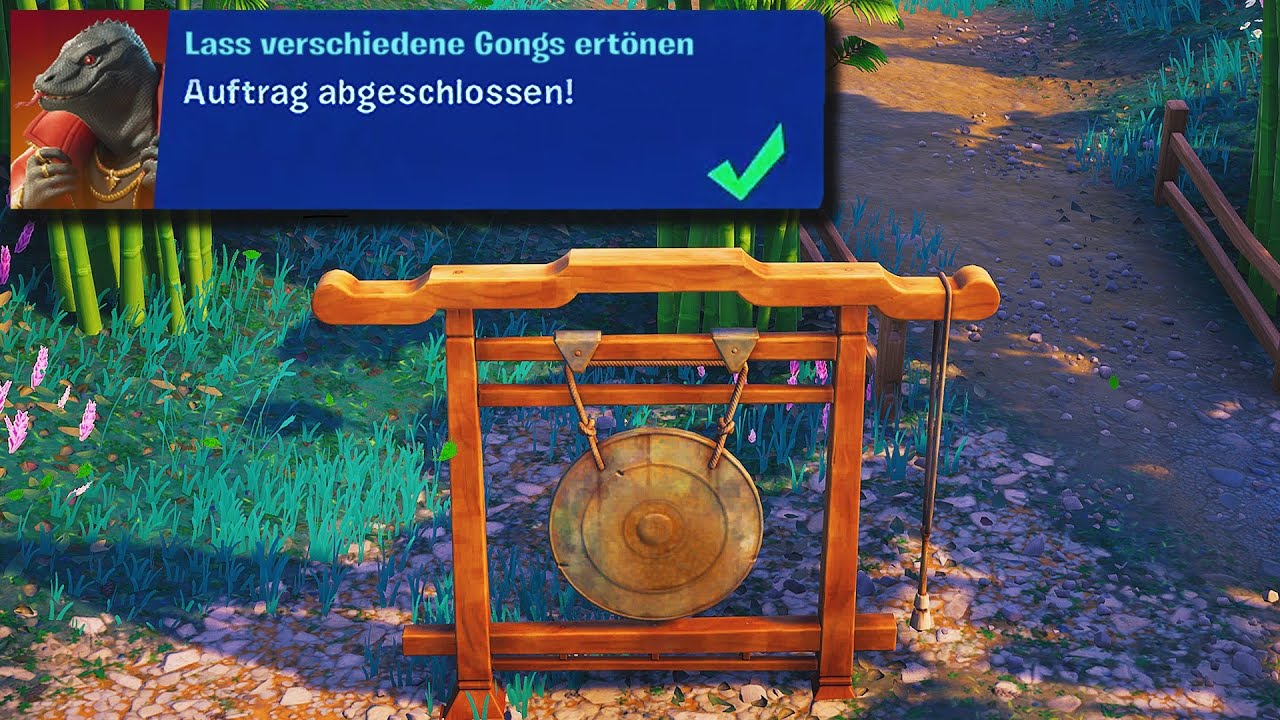 Lass verschiedene Gongs ertönen (Fortnite Woche 6 Aufträge) YouTube