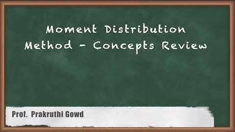Moment Distribution Method - Advanced Structural Analysis