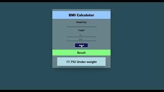 BMI Calculator App | Simple JavaScript Project for Beginners 🚀