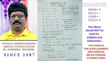 ATC MATHEMATICS BASICS FOR SLOW LEARNERS.