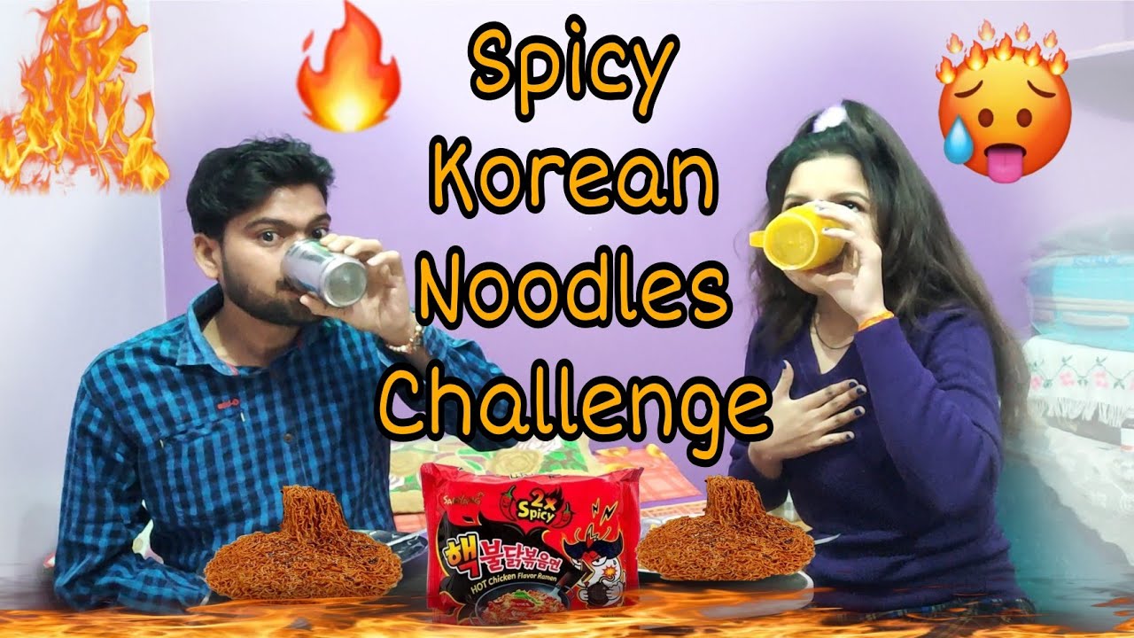 Spicy Korean "Buldak Samyang" Noodles Challenge🥵🔥🔥 spicyfood spicynoodles challenge viral