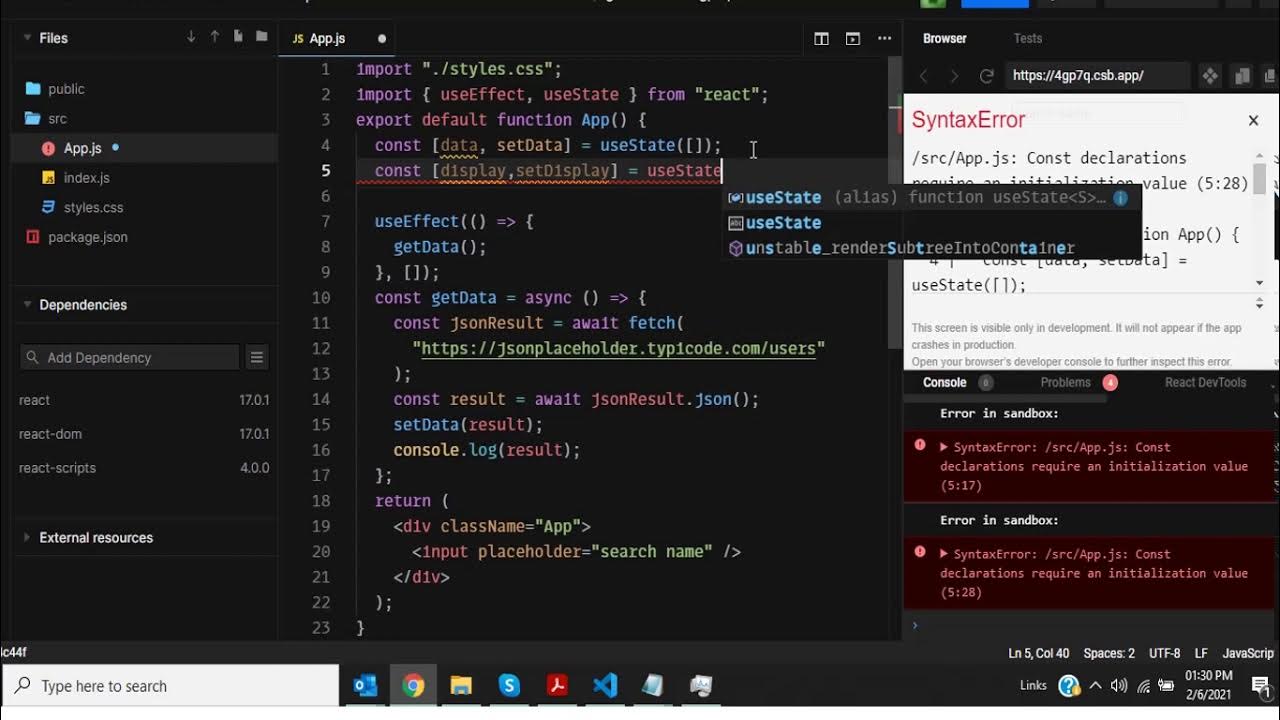 React Autofill Using Hooks Without using any library YouTube