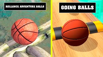 🏀Rollance Adventure Balls (Lvl 47-50) vs Going Balls (Lvl 757-758) - 🏀Basketball Gameplay, Race-90