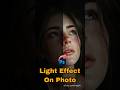 Realistic Light effect on face in photoshop  - easy tutorial #shorts