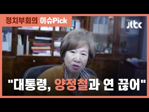 손혜원 전 의원 &quot;문재인 대통령, 양정철과 인연 끊었다&quot; / JTBC 정치부회의