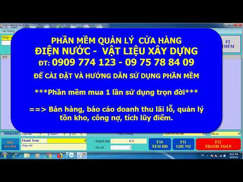 PHAN MEM QUAN LY BAN HANG CUA HANG DIEN NUOC | VAT LIEU XAY DUNG vlxd