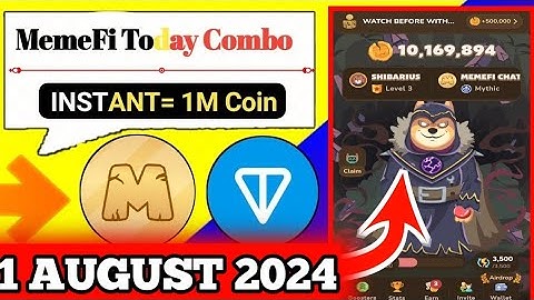 Memefi Secret Combo |Memefi Daily Combo|Memefi Combo Today |Memefi Secret Today|Memefi Code 1 August