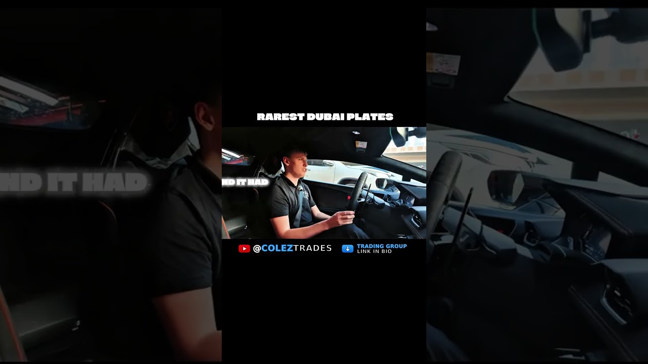 @ColezTrades spots Dubai’s rarest plate. | check the link in bio