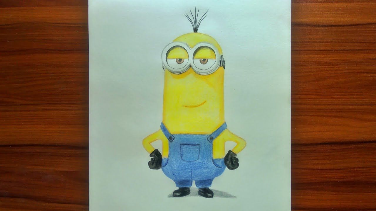 Drawing minion Kevin from movie Despicable Me || Despicable movie characters