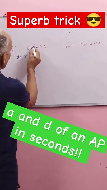 Find a and d of an AP from Sn|#arithmeticprogression #class10 #ncert #icse #shorttrick