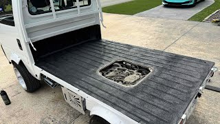 Roll on bed liner install on the Honda acty truck. #jdmcultur #keitruck #hondaacty