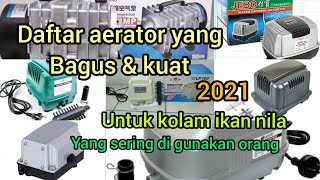 daftar aerator yang bagus untuk kolam ikan nila 2021