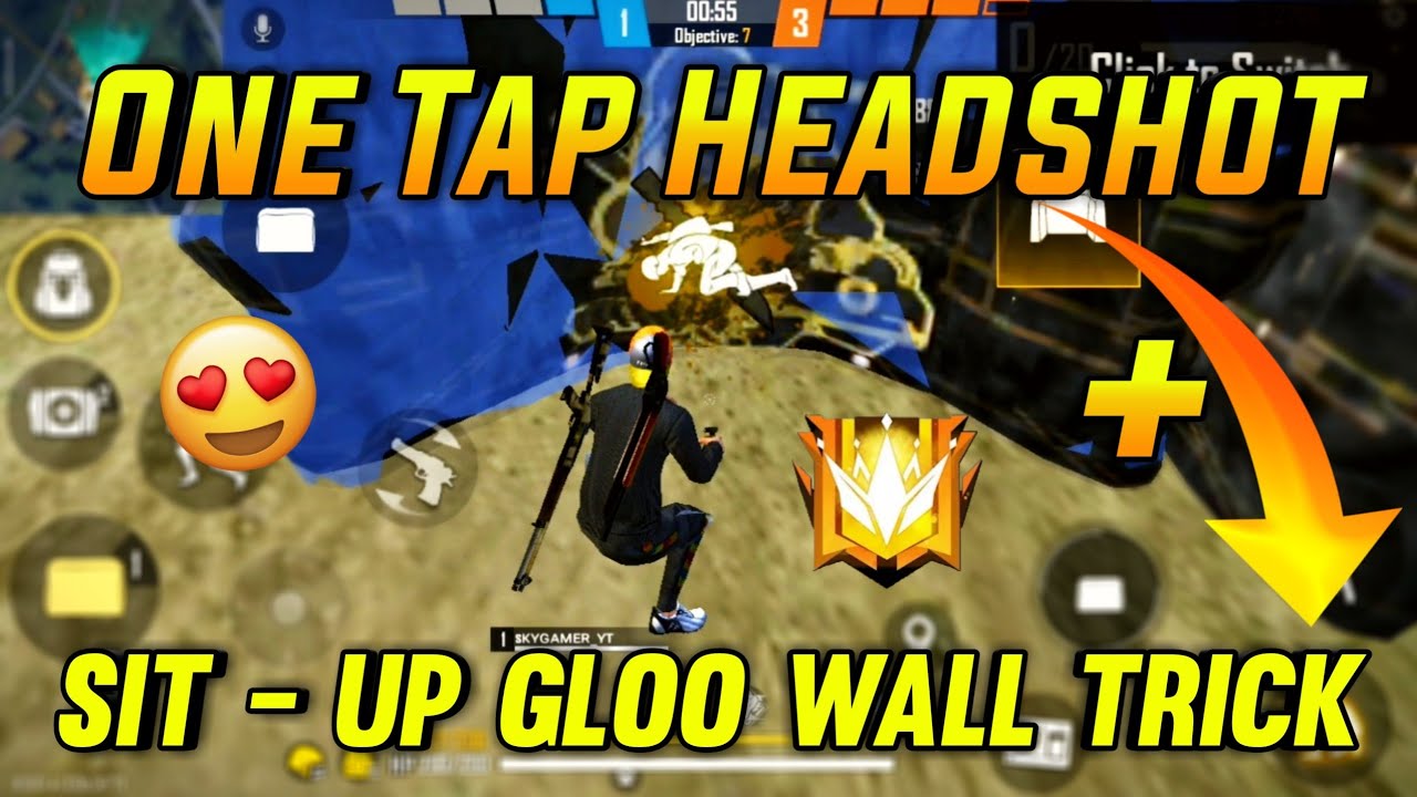 One Tap Headshot With Sit - Up Gloo Wall Trick || Sit-Up Gloo Wall ...