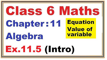 Ex.11.5 (Introduction) Chapter:11 Algebra | Ncert Maths Class 6 | Cbse
