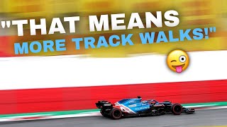 ALONSO JOKING WITH HIS ENGINEER AFTER FINISHING P10 IN Austria! I WAS READY TO SKIP IT!