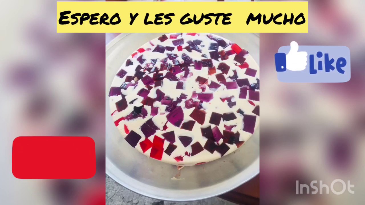 Como hacer gelatina de mosaico fácil y rápido. YouTube