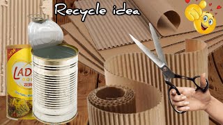 Brilliant idea with can and cardboard! Simple recycling idea.