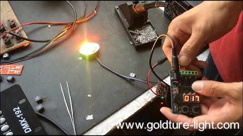 Set the address for led fountain light controlled by DMX512