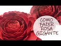 Como fazer rosa gigante com bandeja de maçã / DIY giant paper rose