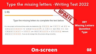 Duolingo English Test Type The Missing Letters Onscreen Det Must See  100 Free 8