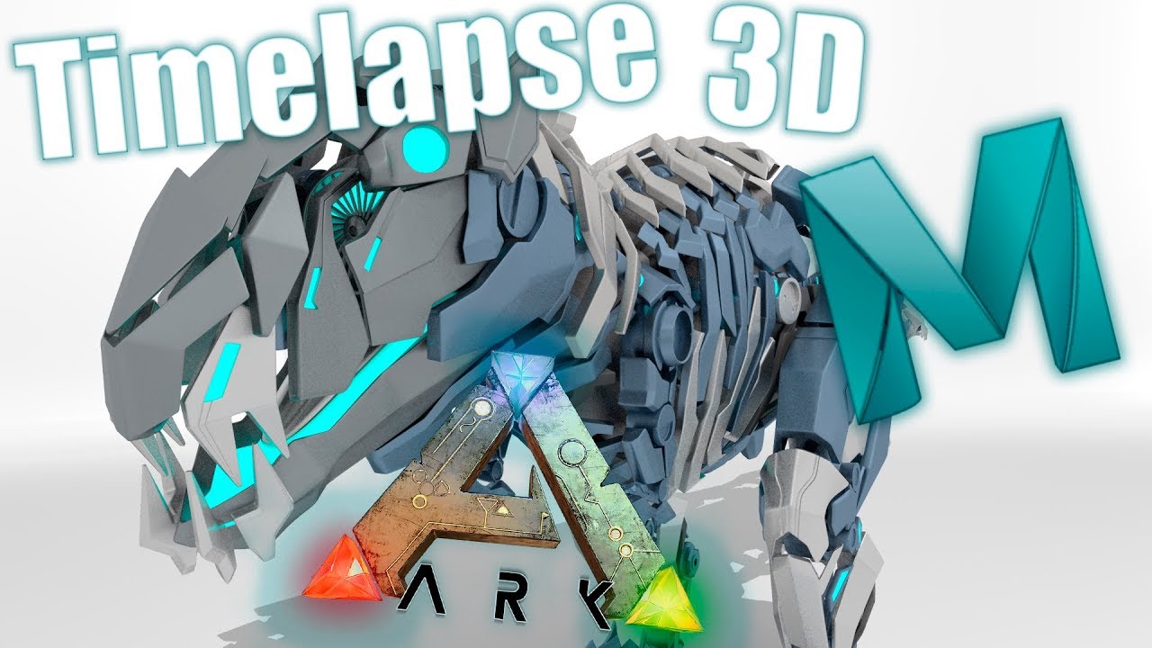 Maya 3D timelapse | Rex Bionic (ARK) - YouTube