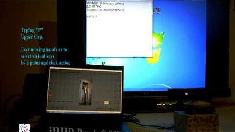 iRIID Video 5/9 - Smart iRIID Gesture Interface Robot Typing Virtual Keyboard Keys "World Peace!"