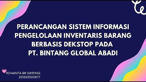 Simulasi Program Aplikasi Skripsi UNINDRA | Sistem Informasi Inventaris