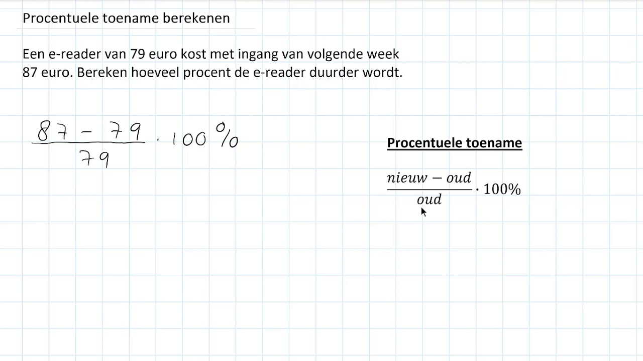 Procenten - Procentuele Toename Berekenen (2 Havo/Vwo & 2 Vwo) - Youtube