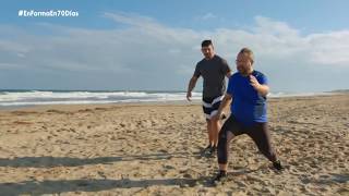 Un entrenamiento de resistencia en la playa - En forma en 70 días