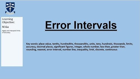 N16a Error intervals