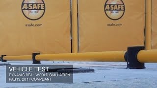 A-SAFE | mFlex Single Traffic Flexible Safety Barrier Ground Level Testing