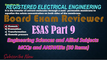REE Board Exam Reviewer (ESAS Part 9) : 50 - Items || Objective type Questions and Answers.