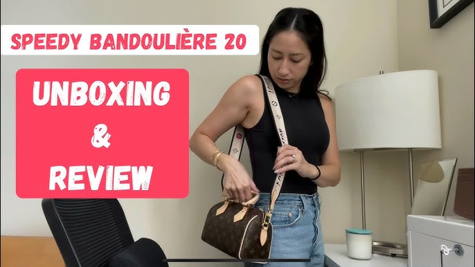 LOUIS VUITTON MONOGRAM SPEEDY BANDOULIÈRE 20 REVIEW, MOD SHOTS, & WHAT FITS  INSIDE 