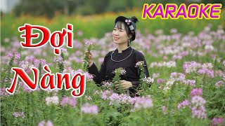 KARAOKE : ĐỢI NÀNG Beat Hà Hoàn❤️Chị Em Song Mỉ❤️