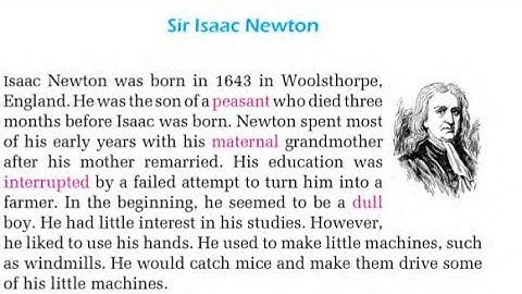 Class 8, Unit 11, Sir Isaac Newton, All exercises