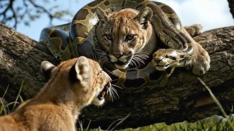 Brave Heroes Save Mother Mountain Lion from Giant Python Attack | Zooki Squad Rescue Mission