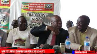 PRESIDENT MUGABE RESIGNS: War veterans praise Zimbabweans