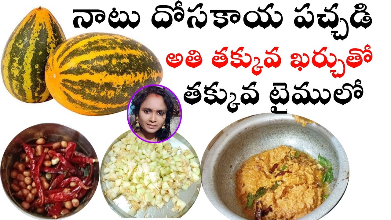 Dosakaya Pachadi Cucumber Chutney Recipe Telugu Food Vlogs YouTube