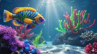 4K Ocean Aquarium – Peaceful Reef Fish & Ambient Music for Sleep and Study screenshot 4
