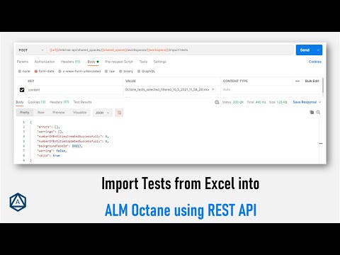 Import tests from Excel into ALM Octane using REST API