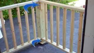 Building Balcony Railing over flat roof 7-11-13 A great way to build a sturdy balcony Railing.