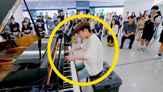 Download Lagu A Boy Finds Public Piano At City Hall And Suddenly Plays La Campanella So Fast MP3